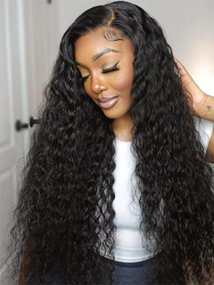 4x4 Water Wave Lace Closure Wig Pre Plucked Virgin Human Hair