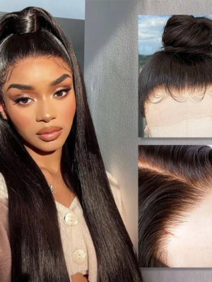 360 Full Lace Wig Pre Plucked Straight Virgin Human Hair