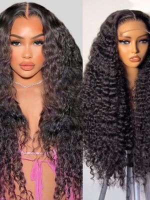 Deep Wave Lace Front Wigs Human Hair Skinlike