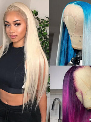 613 Blonde 13x4 Lace Front Human Hair Wigs Pre Plucked Straight Human Hair